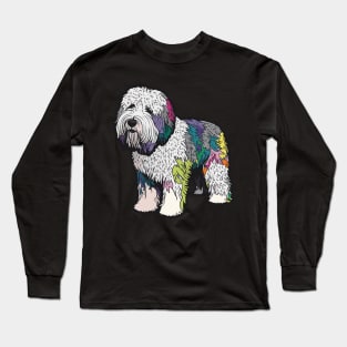 Old English Sheepdog Dog Art Long Sleeve T-Shirt